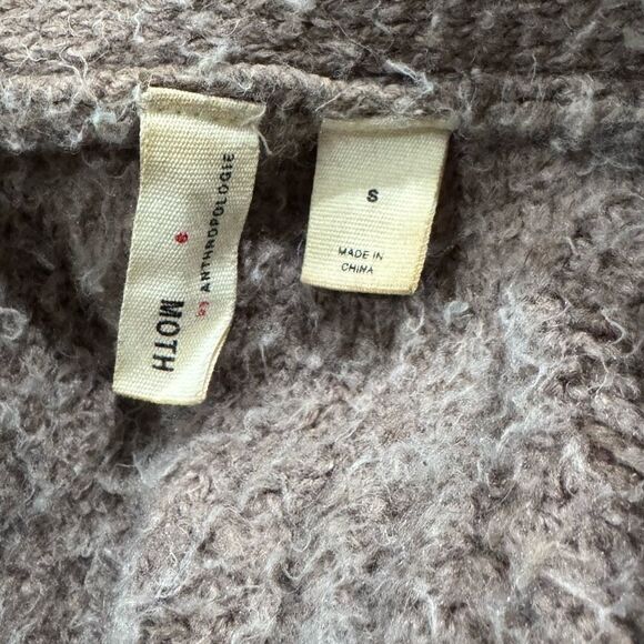 Anthropologie Moth Fuzzy Open Front Cardigan Sweater Women’s Small - Picture 2 of 4
